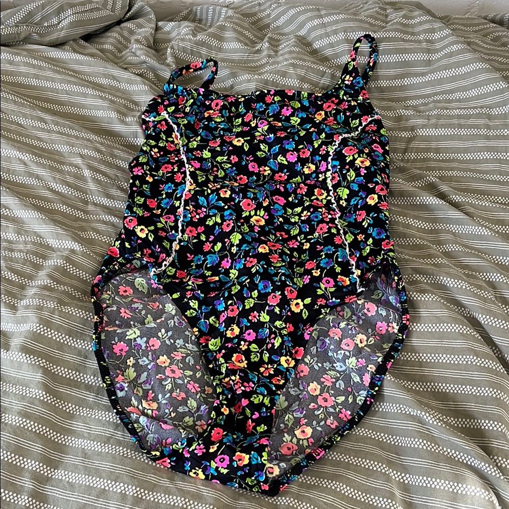 90s Floral Swimsuit